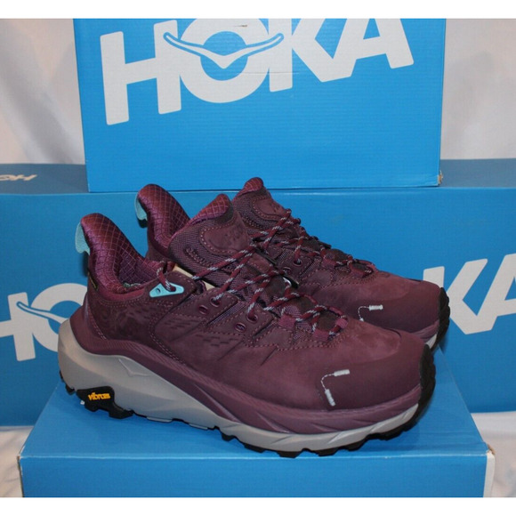 HOKA WOMEN'S KAHA 2 GORE TEX LOW‎ GTS WATERPROOF HIKING SNEAKERS PURPLE NEW - Picture 1 of 9